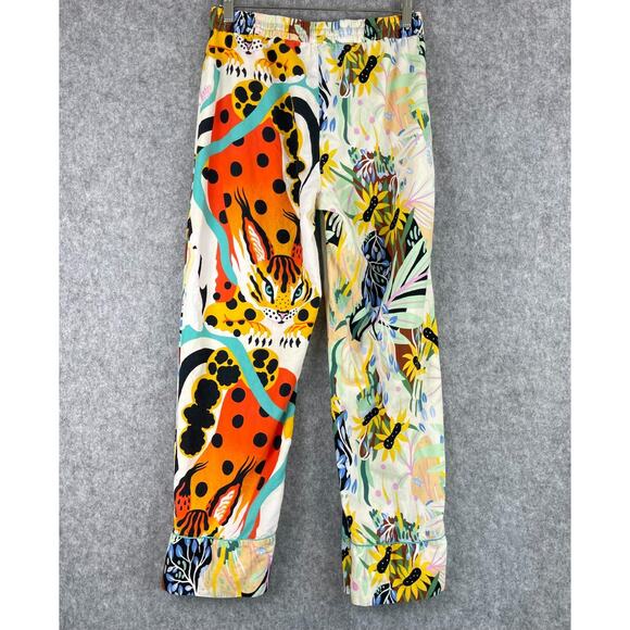 Anthropologie Marcos Navarro Flannel Sleep PJ Pants Womens Small Lounge Artsy - Picture 8 of 14